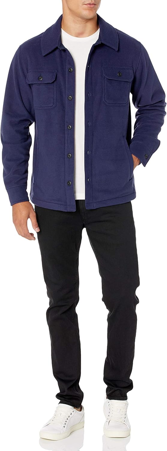 Comfortable Men's Fleece Shirt - Max-Black-S-State of Style