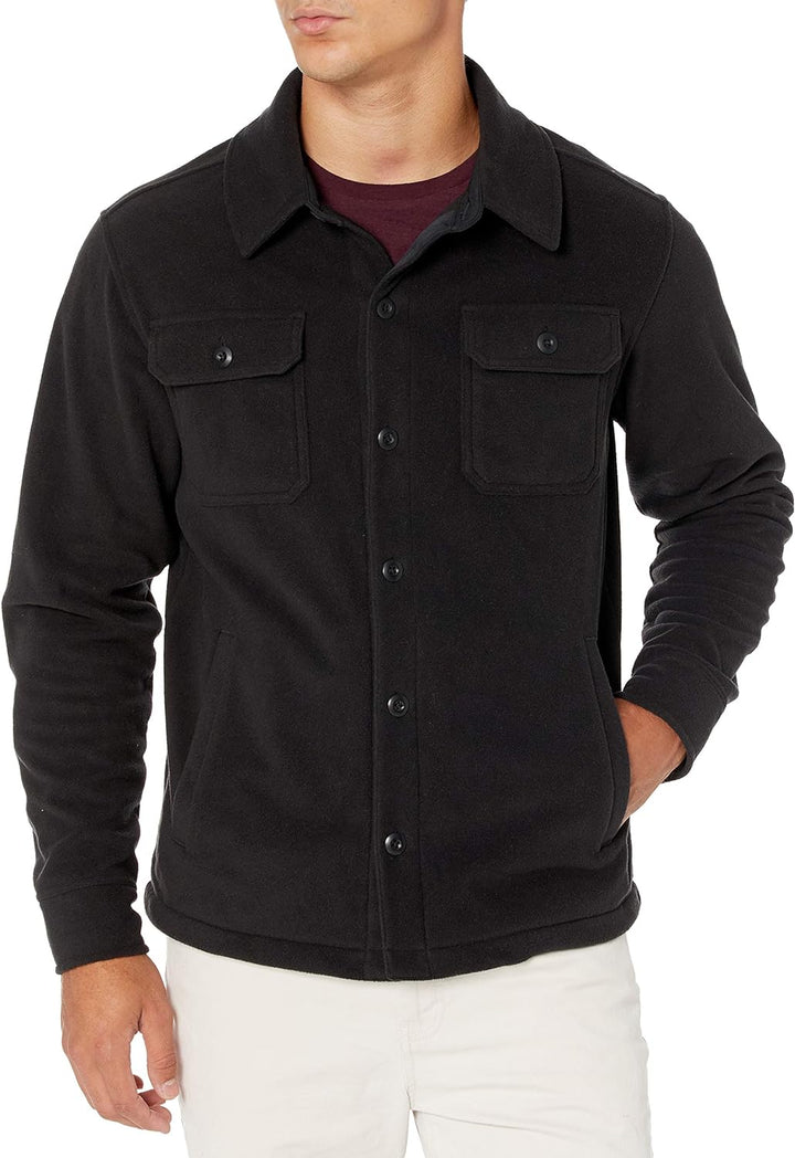 Comfortable Men's Fleece Shirt - Max-Black-S-State of Style