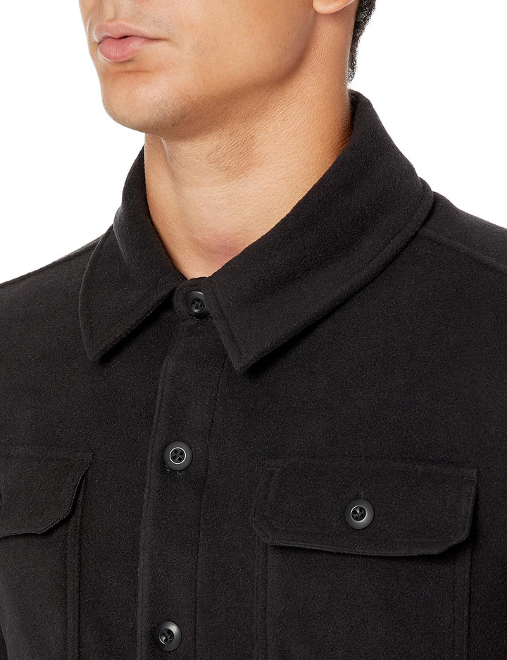 Comfortable Men's Fleece Shirt - Max-Black-S-State of Style