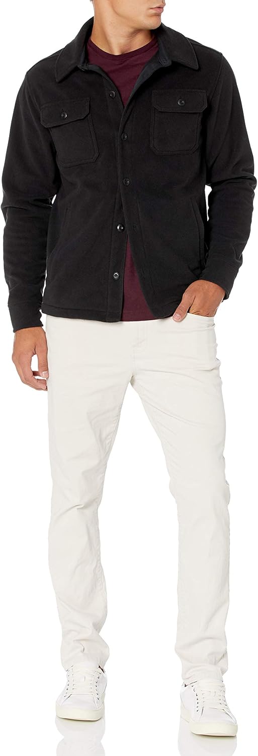 Comfortable Men's Fleece Shirt - Max-Black-S-State of Style