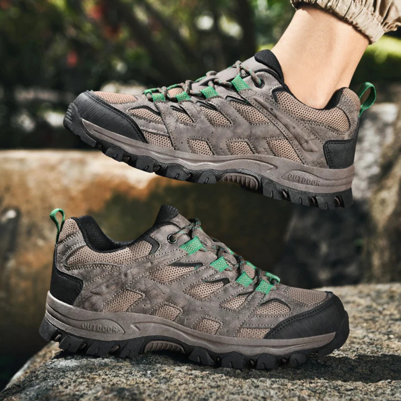Comfortable Men's Hiking Shoes - TerraTrek-6-Black-State of Style