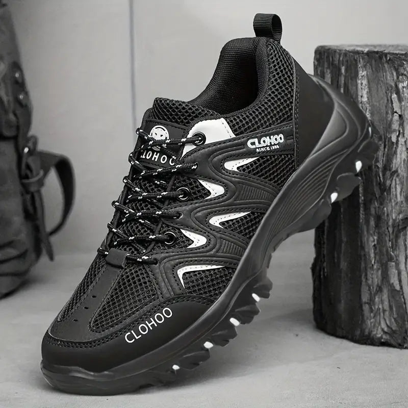 Comfortable Men's Hiking Shoes - TrailMaster-Black-6.5-State of Style