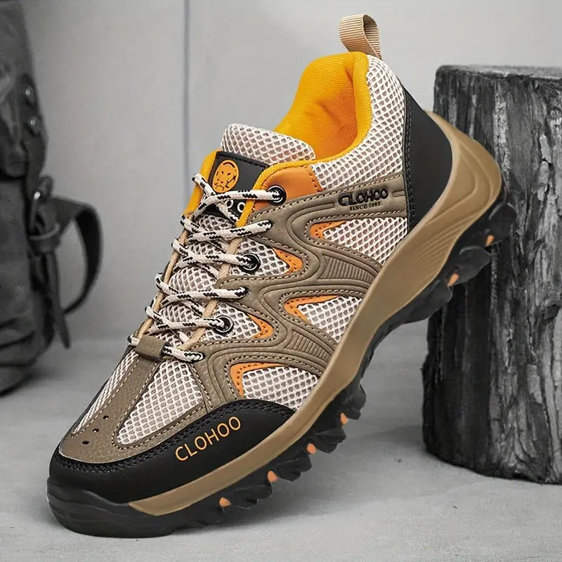 Comfortable Men's Hiking Shoes - TrailMaster-Light brown-6.5-State of Style