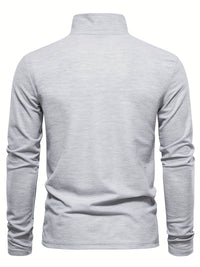 Comfortable Men's Long Sleeve Polo-Navy-S-State of Style