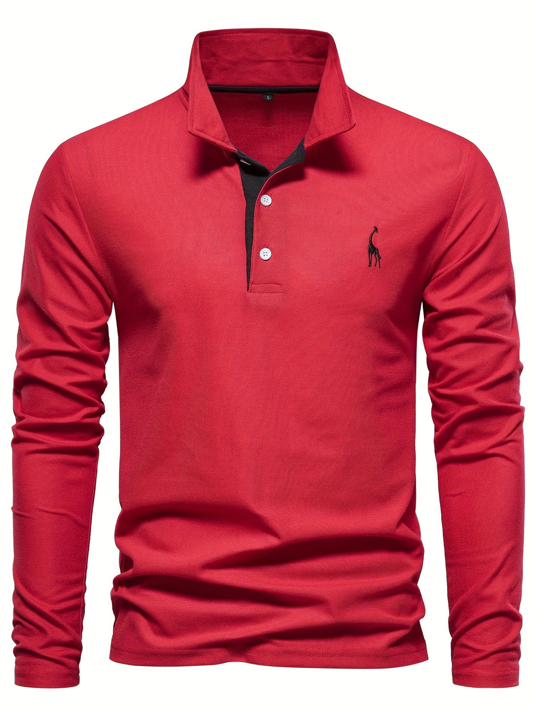 Comfortable Men's Long Sleeve Polo-Navy-S-State of Style