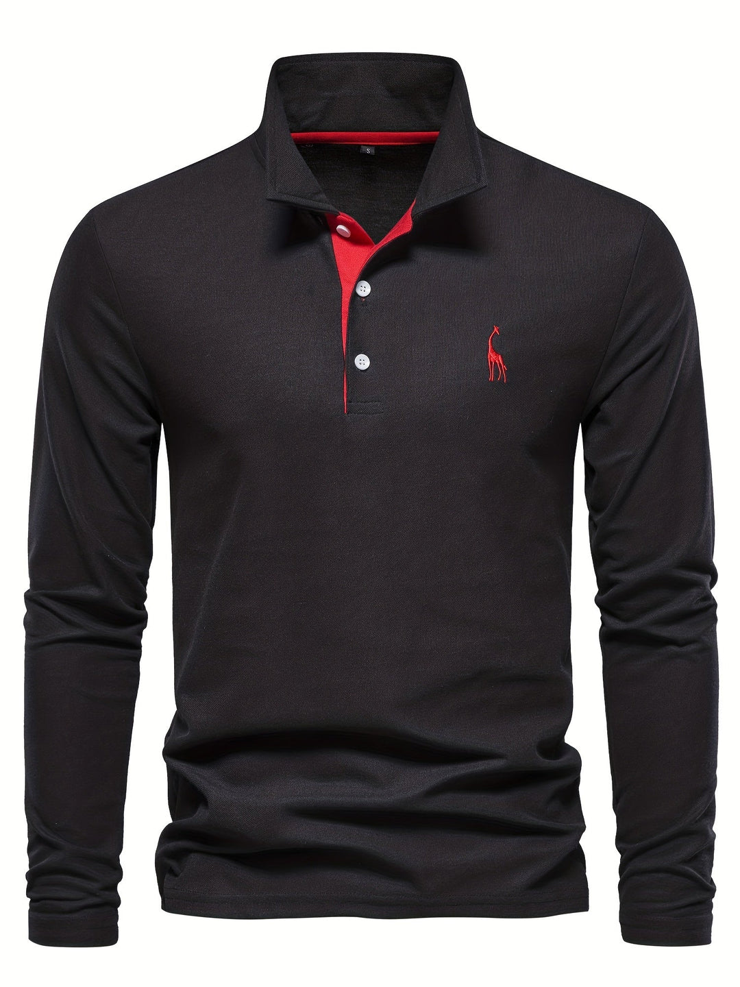 Comfortable Men's Long Sleeve Polo-Navy-S-State of Style