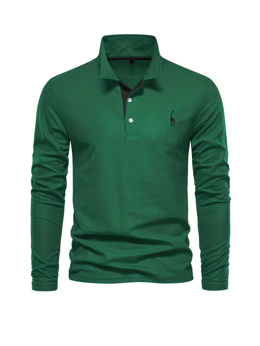 Comfortable Men's Long Sleeve Polo-Navy-S-State of Style