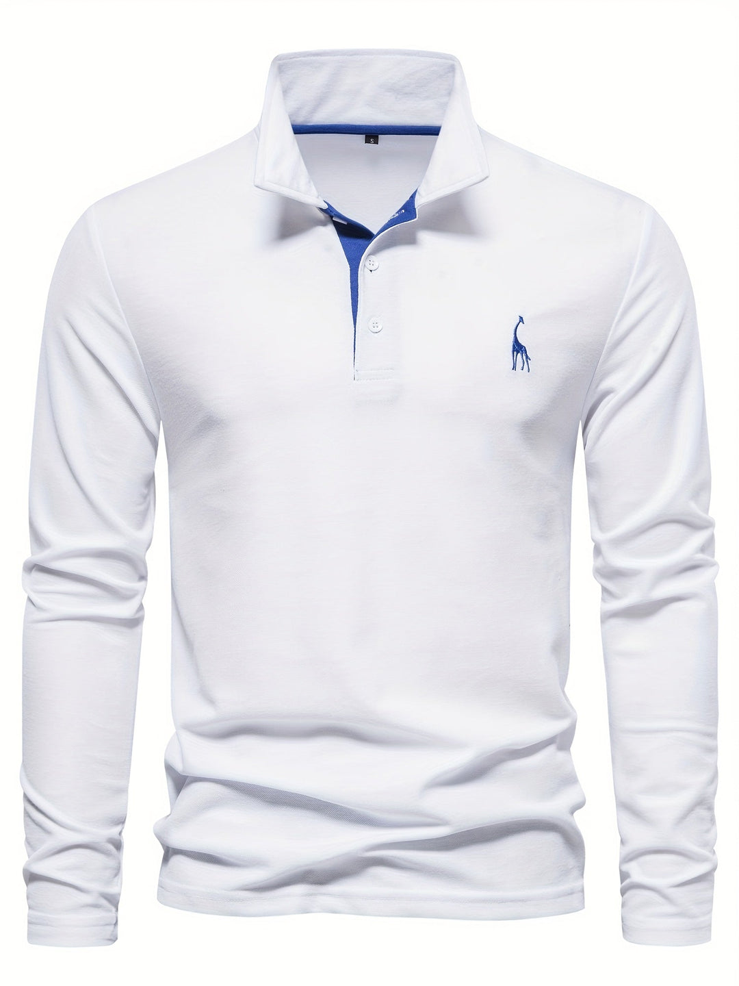 Comfortable Men's Long Sleeve Polo-Navy-S-State of Style