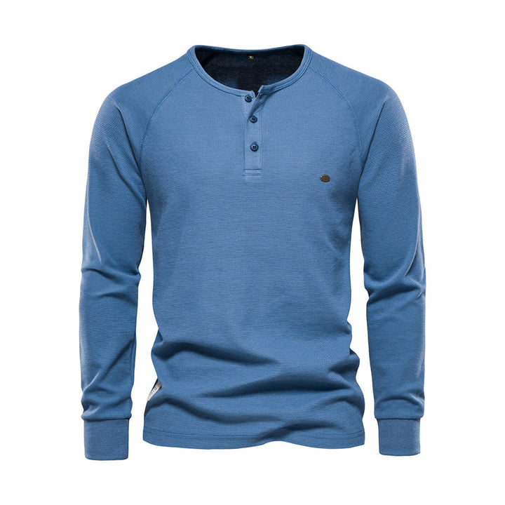 Comfortable Men's Sweater - Arvid-Blue-S-State of Style