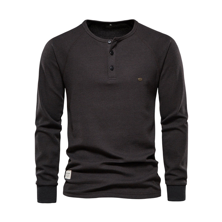 Comfortable Men's Sweater - Arvid-Dark grey-S-State of Style