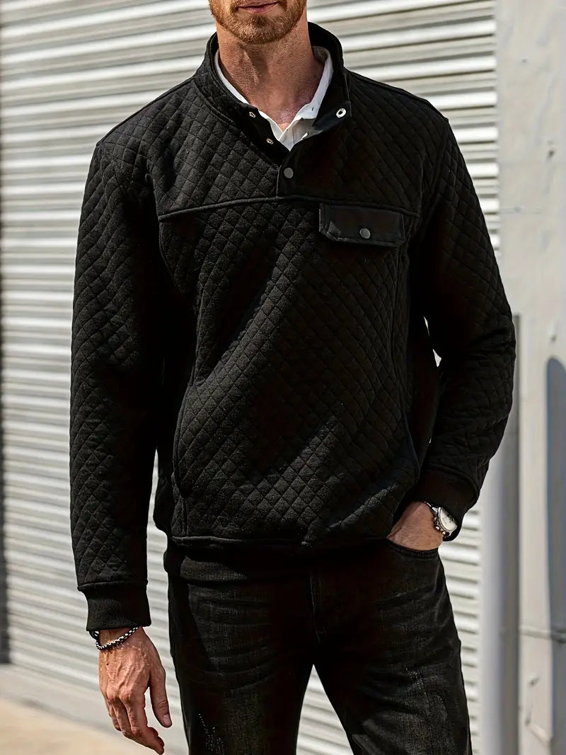 Comfortable Men's Sweater – Victor-Black-S-State of Style