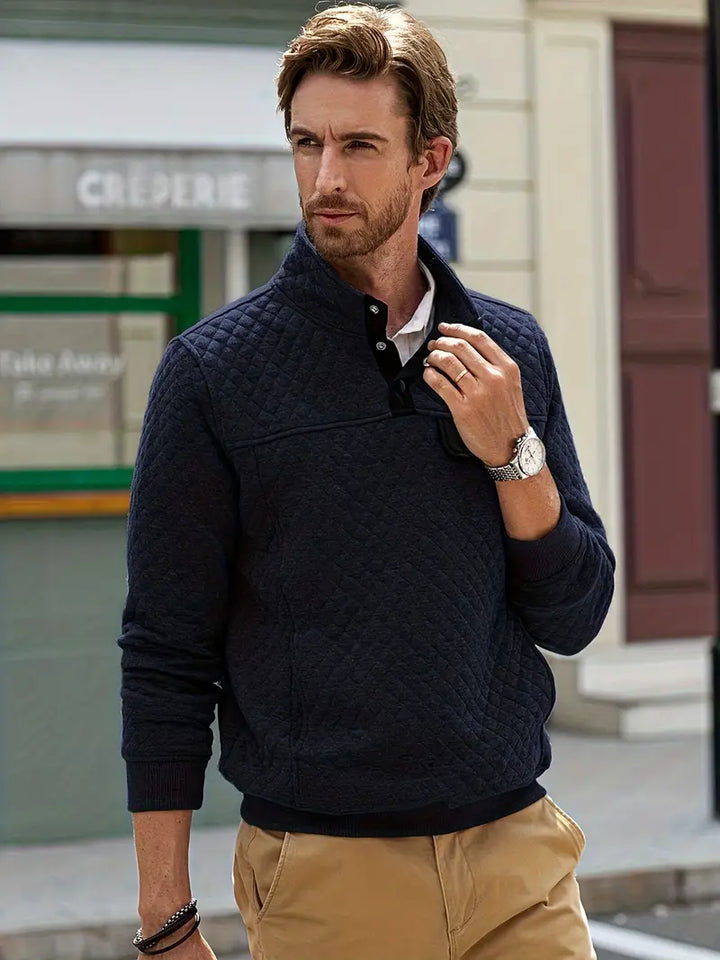 Comfortable Men's Sweater – Victor-Blue-S-State of Style