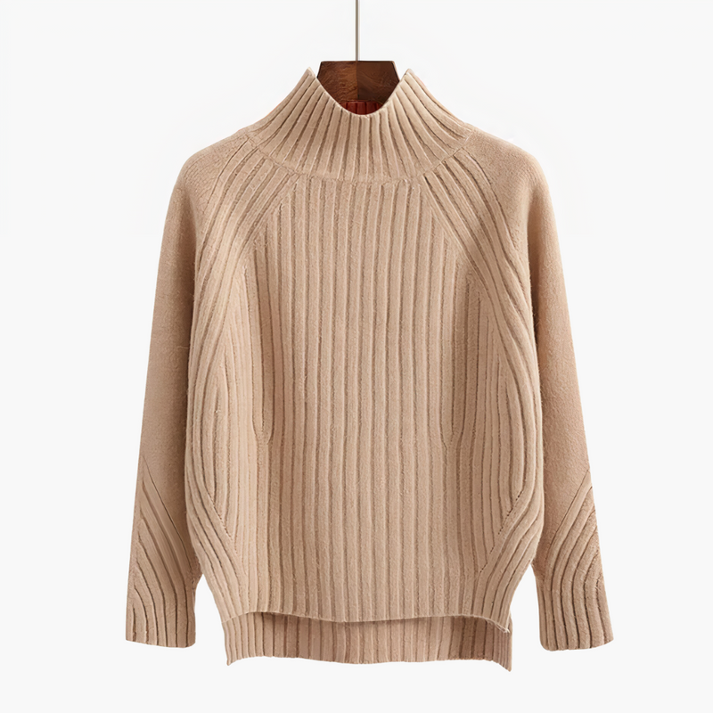 Comfortable Men's Sweater with Round Neck - Ruben-Beige-S-State of Style