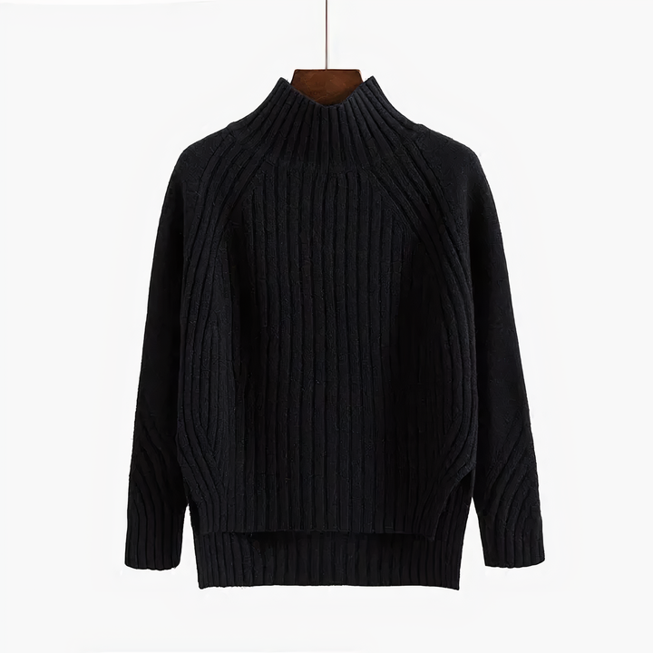 Comfortable Men's Sweater with Round Neck - Ruben-Black-S-State of Style