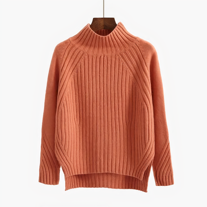 Comfortable Men's Sweater with Round Neck - Ruben-Orange-S-State of Style