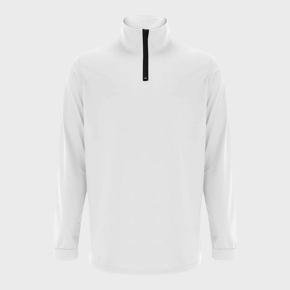 Comfortable Men's Sweater with Zip and Low Collar - Sven-Black-S-State of Style
