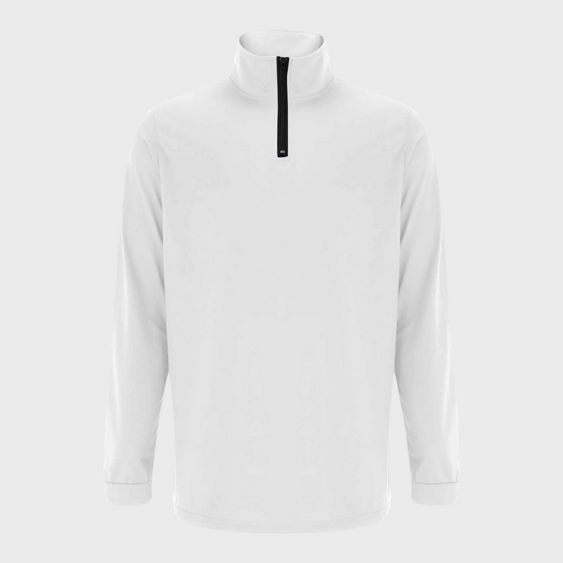 Comfortable Men's Sweater with Zip and Low Collar - Sven-Black-S-State of Style