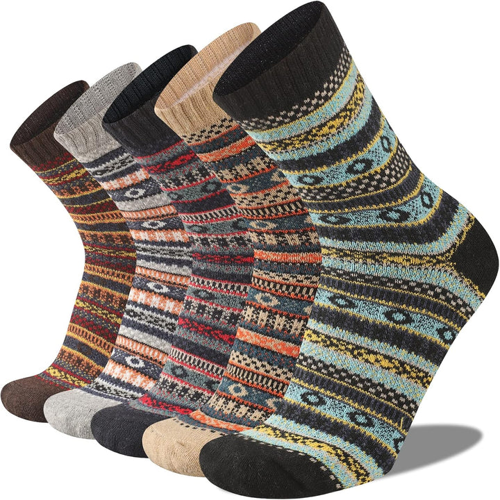 Comfortable Men's Thermal Socks (5 Pairs) - Kevin-Multicoloured 1-State of Style