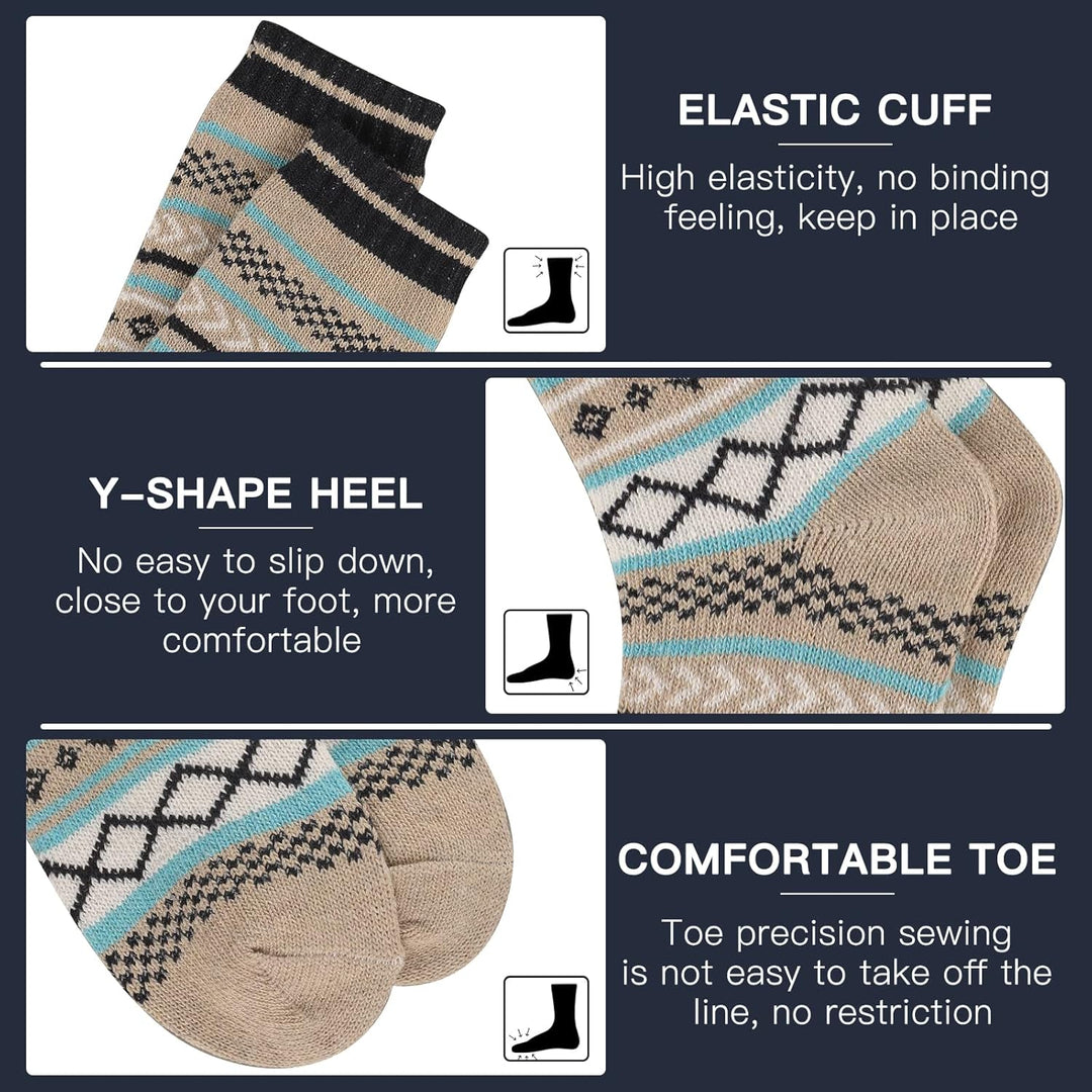 Comfortable Men’s Thermal Socks (5 Pairs) - Kevin-Multicoloured 1-State of Style