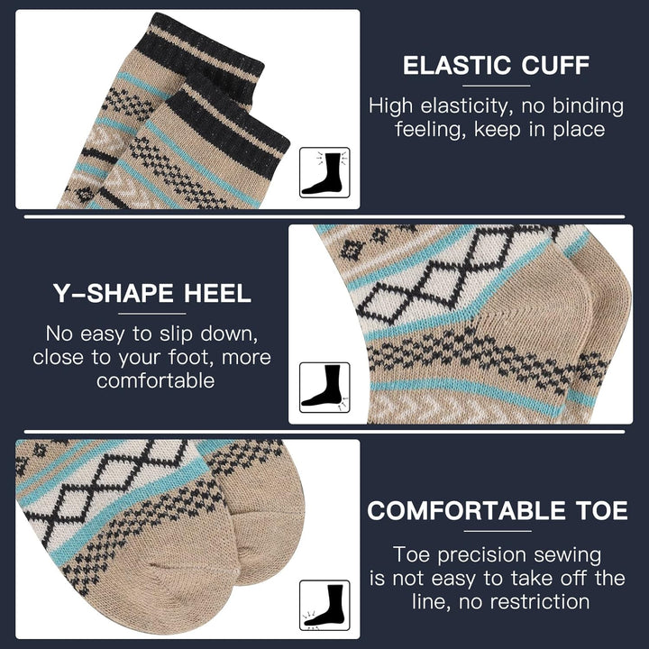 Comfortable Men’s Thermal Socks (5 Pairs) - Kevin-Multicoloured 1-State of Style