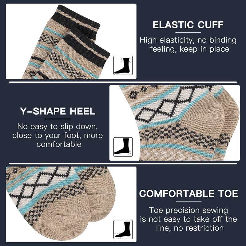 Comfortable Men’s Thermal Socks (5 Pairs) - Kevin-Multicoloured 1-State of Style