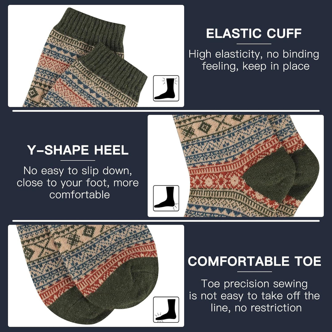 Comfortable Men’s Thermal Socks (5 Pairs) - Kevin-Multicoloured 1-State of Style