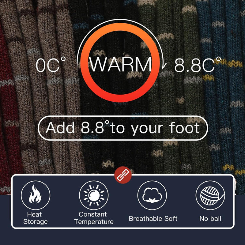 Comfortable Men's Thermal Socks (5 Pairs) - Kevin-Multicoloured 1-State of Style