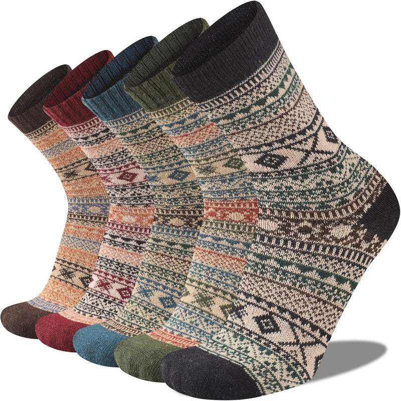 Comfortable Men's Thermal Socks (5 Pairs) - Kevin-Multicoloured 2-State of Style