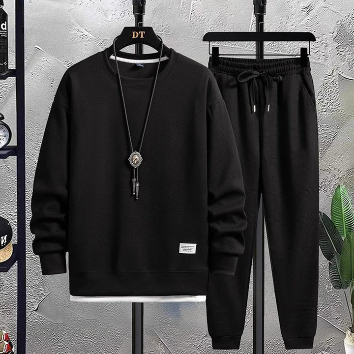 Comfortable Men's Tracksuit - Damon-Black-M-State of Style