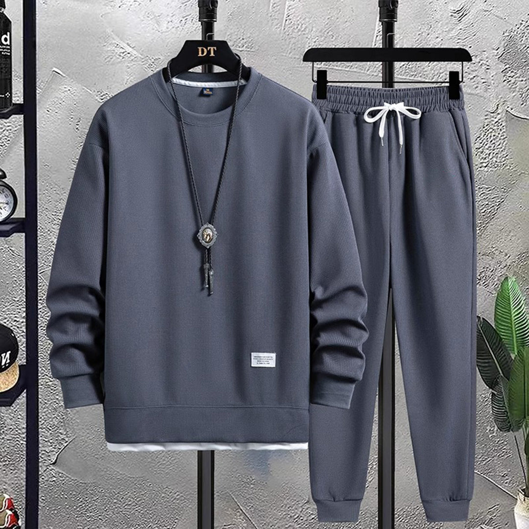Comfortable Men's Tracksuit - Damon-Blue-M-State of Style