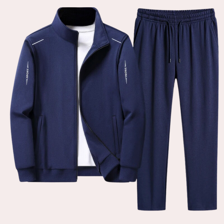 Comfortable Men's Tracksuit - Zenith-Blue-M-State of Style