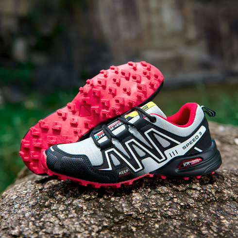 Comfortable Men's Walking Shoes - Maxim-Red/White-6.5-State of Style