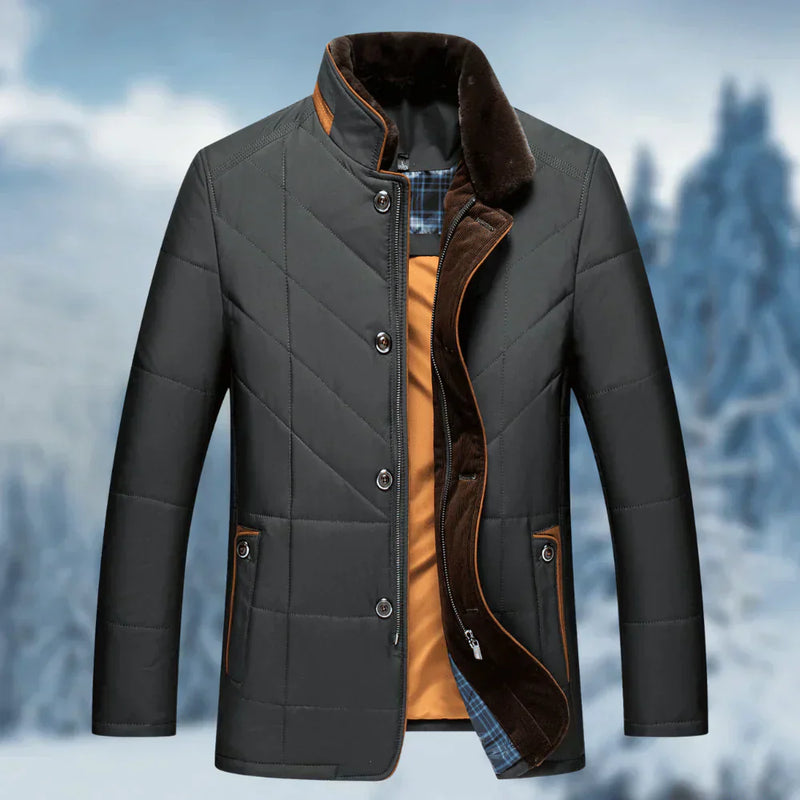 Comfortable Men's Winter Coat - Victor-Black-S-State of Style