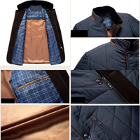 Comfortable Men's Winter Coat - Victor-Blue-S-State of Style