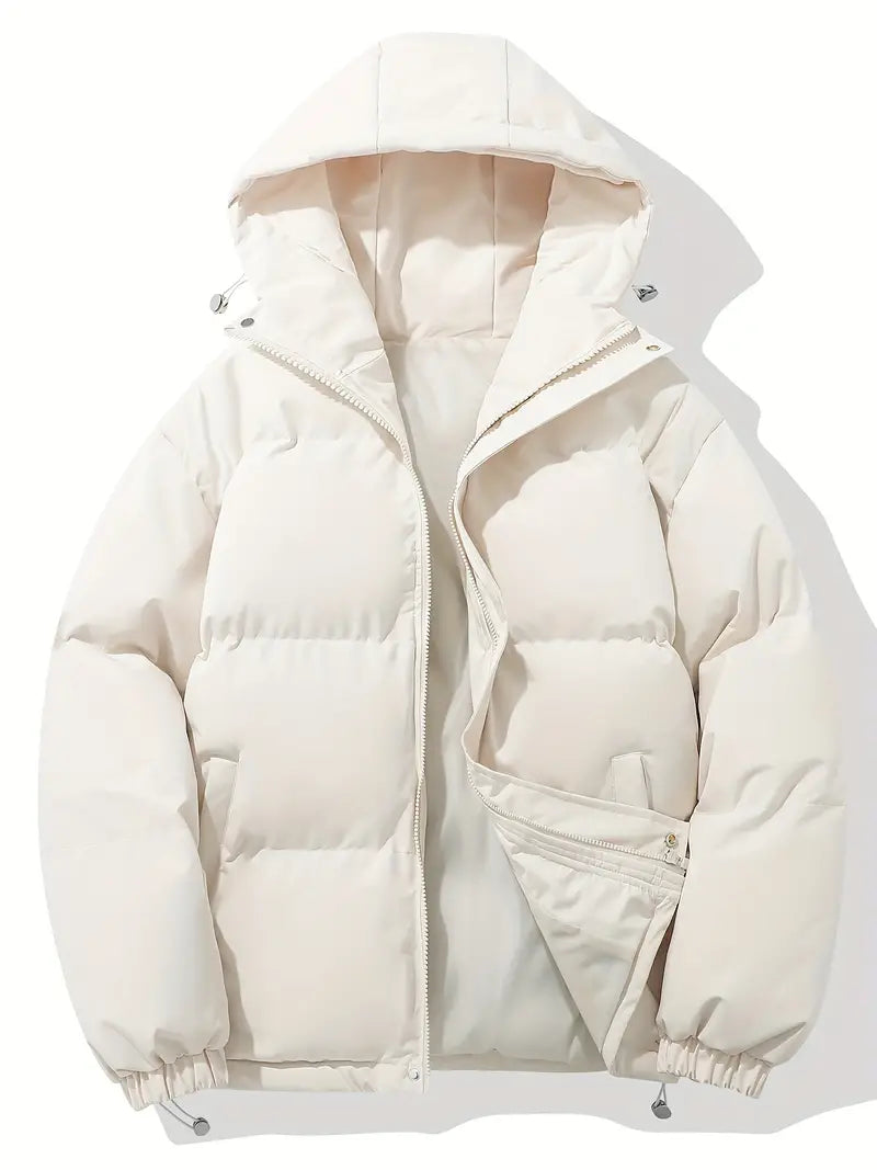 Comfortable Men's Winter Jacket - Ruben-Beige White-M-State of Style