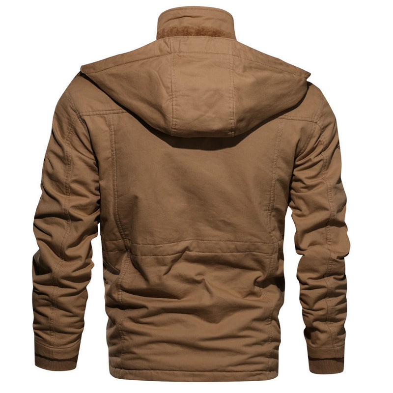 Comfortable Men's Winter Jacket - StormChaser-Black-M-State of Style