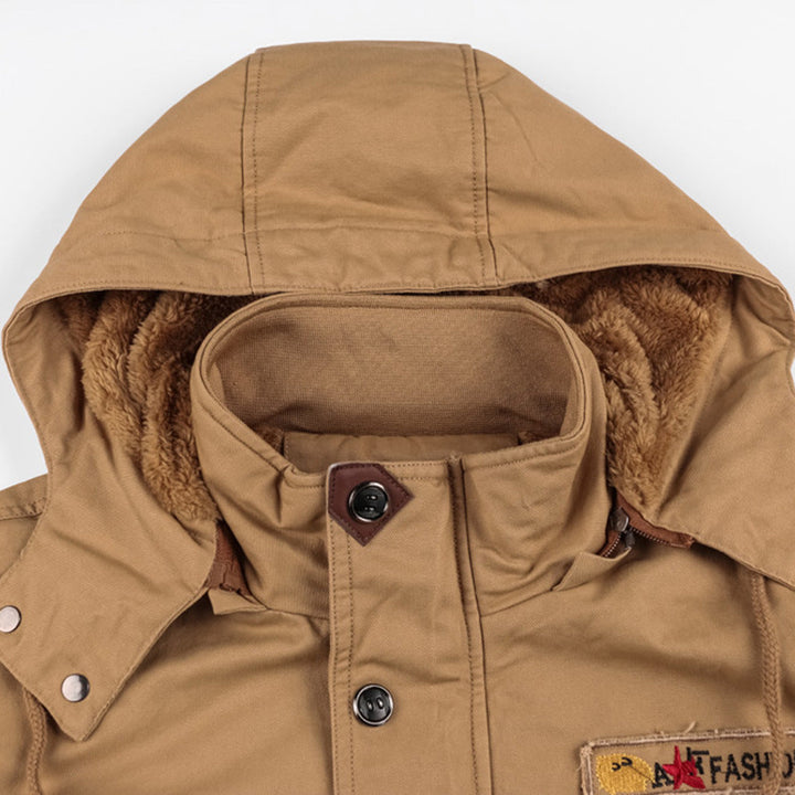 Comfortable Men's Winter Jacket - StormChaser-Black-M-State of Style