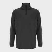 Comfortable Men's Zip Sweater with Low Collar - Sven-Black-S-State of Style