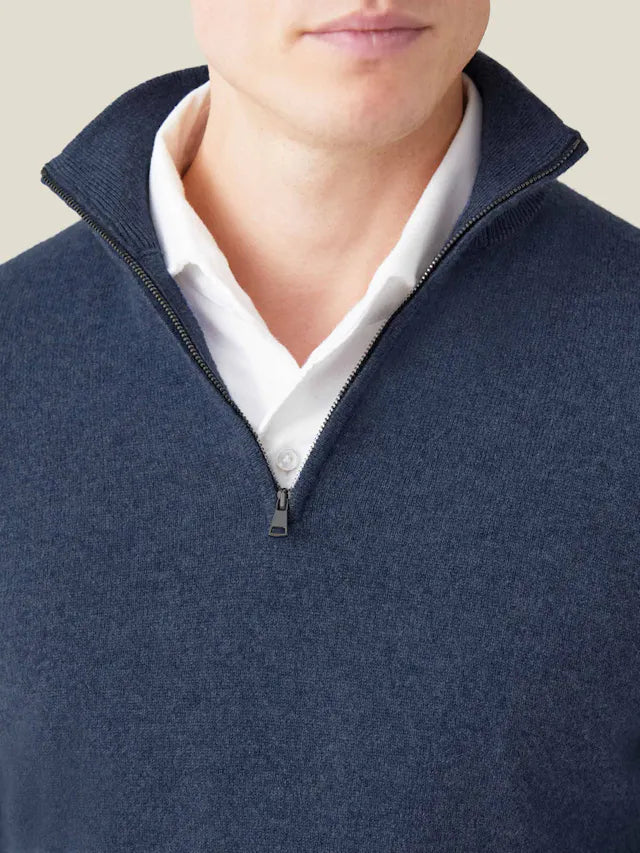 Comfortable Men's Zip-up Sweater - Lucas-Black-S-State of Style