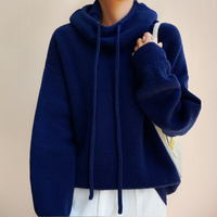 Comfortable Merino Wool Women's Sweater - Isabelle-Dark Blue-One Size-State of Style