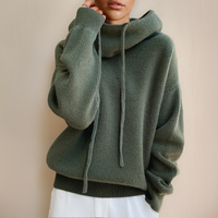 Comfortable Merino Wool Women's Sweater - Isabelle-Green-One Size-State of Style