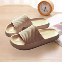 Comfortable Non-Slip Bath Slippers for Women - Elaya-Khaki-3-State of Style