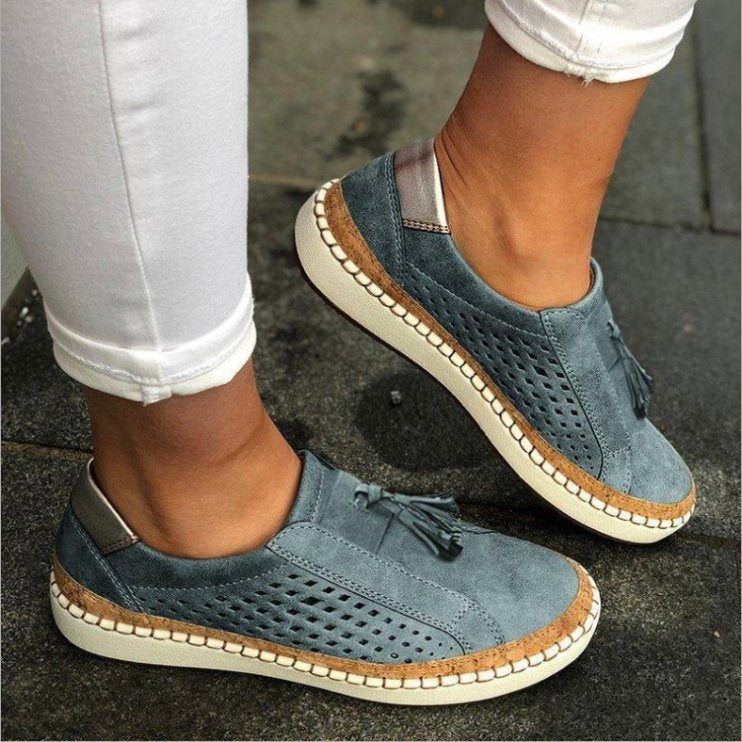 Comfortable Orthopaedic Ladies Summer Shoes - Livia-Blue-4.5-State of Style
