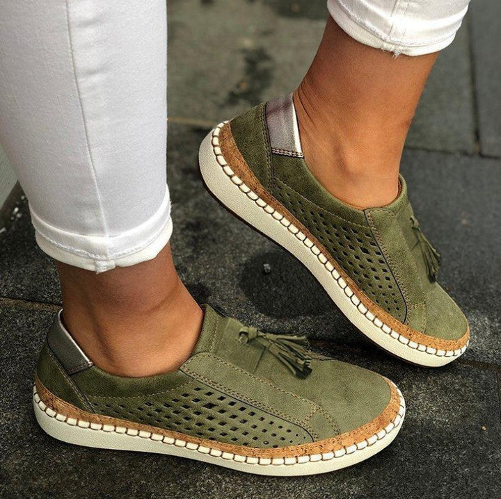 Comfortable Orthopaedic Ladies Summer Shoes - Livia-Green-4.5-State of Style