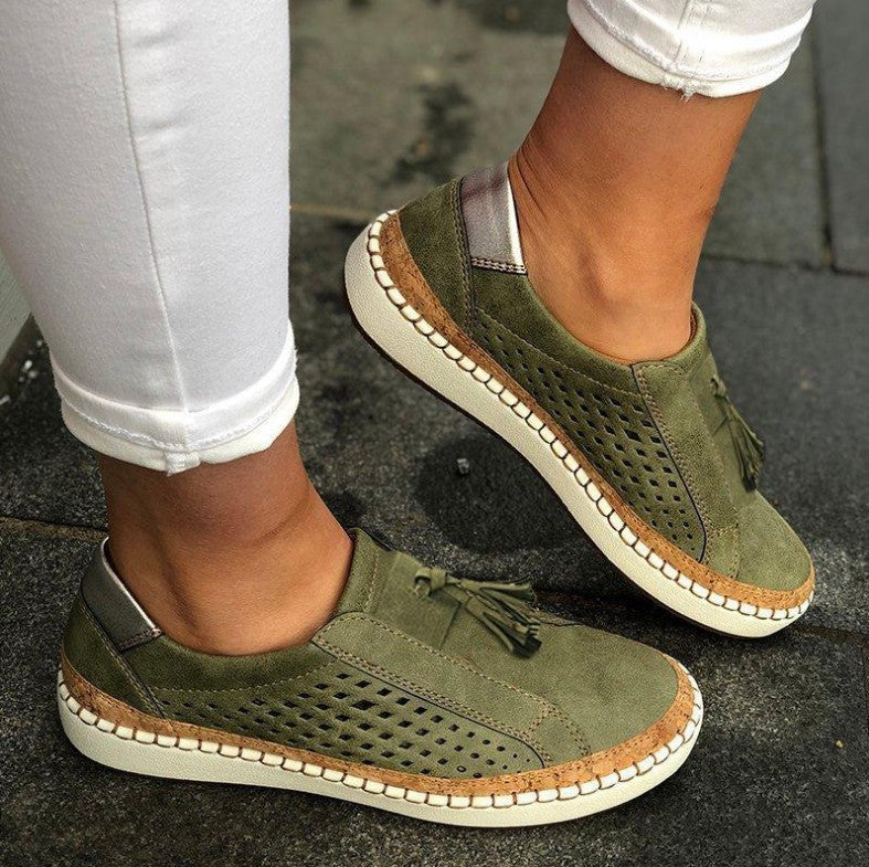 Comfortable Orthopaedic Ladies Summer Shoes - Livia-Green-4.5-State of Style