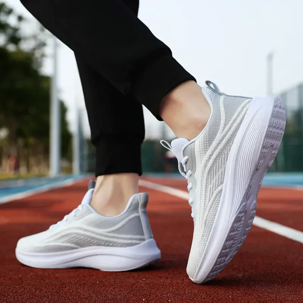 Comfortable Orthopaedic Sneakers - AeroStride-2.5-White-Grey-State of Style