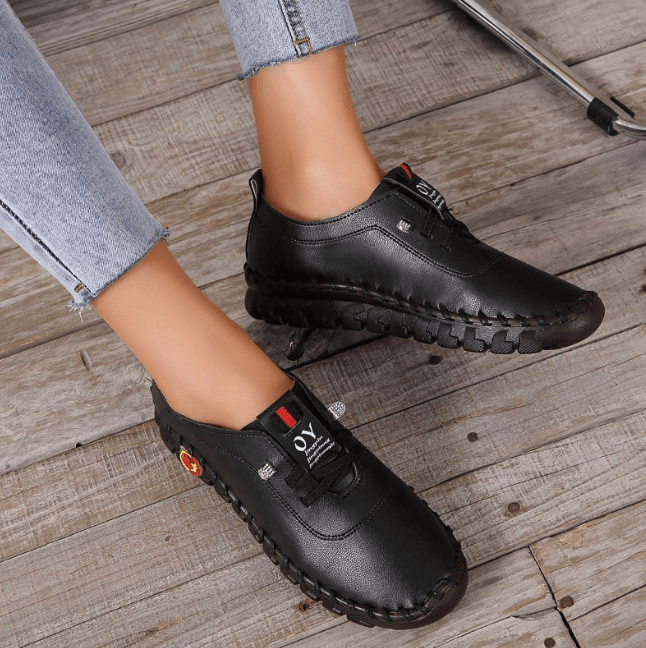 Comfortable Orthopaedic Women's Slip-ons - Elena-Black-3-State of Style