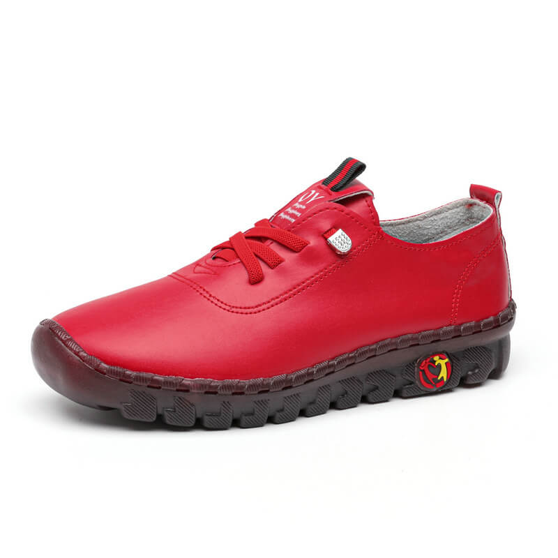 Comfortable Orthopaedic Women's Slip-ons - Elena-Red-3-State of Style