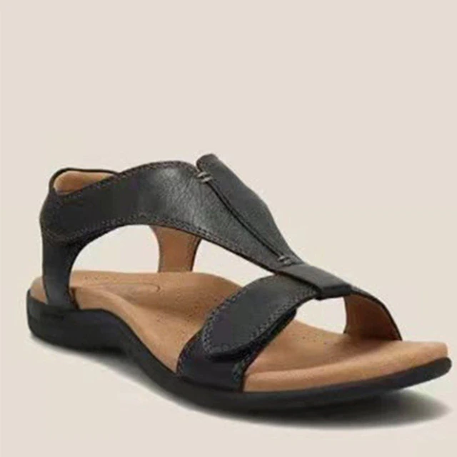 Comfortable & Orthopaedically Shaped Women's Sandals with Support – Amira-Black-3.5-State of Style