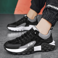Comfortable Orthopedic Men's Sneakers - Valor-Black-5-State of Style
